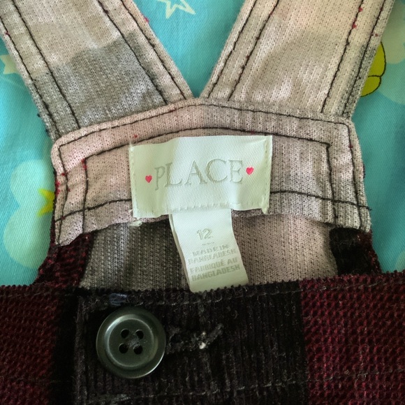 Children's Place Flannel Suspender skirt - Picture 3 of 4